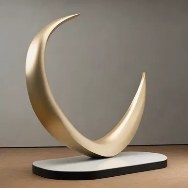 The sculpture featured a u-shaped curve, adding elegance and grace to the piece.