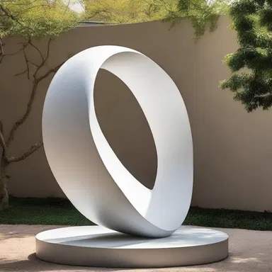 The sculpture featured a u-shaped curve, adding elegance and grace to the piece.