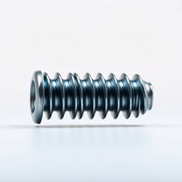 A high-resolution image of a multi-lead screw with multiple, symmetrical threads winding along its length