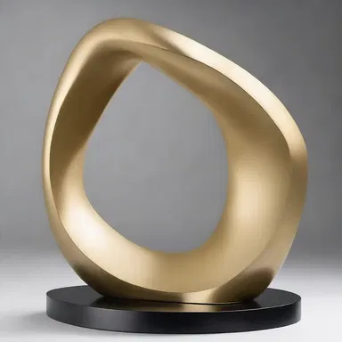The sculpture featured a u-shaped curve, adding elegance and grace to the piece.