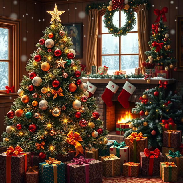 A festive Christmas scene filled with holiday cheer