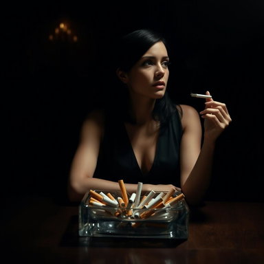 sasha smoking cigarettes Sasha Grey: Elegance and Contemplation in a Dimly Lit Atmosphere