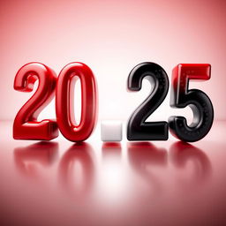 The year '2025' depicted in a creative and artistic manner, prominently featuring the colors of the Syrian flag