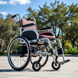 A sleek and modern wheelchair designed for both comfort and mobility