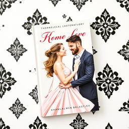 A romantic book cover featuring a couple, a woman and a man, in an embrace or a tender moment