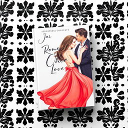 A romantic book cover featuring a couple, a woman and a man, in an embrace or a tender moment
