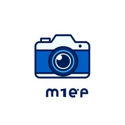 A modern and sleek logo design featuring a stylized camera icon integrated into the text