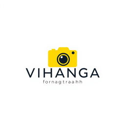 A creative and eye-catching logo design for photography, featuring the word "VIHANGA" in a bold, modern font
