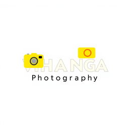 A creative and eye-catching logo design for photography, featuring the word "VIHANGA" in a bold, modern font