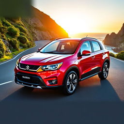 A sleek and sporty Suzuki SX4, showcasing its dynamic design and modern features