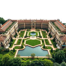 A stunning rectangular-shaped compound featuring 20 elegant Italian architectural buildings, each with 5 floors