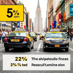 An advertisement for a taxi agency named 'TUDESTINO'