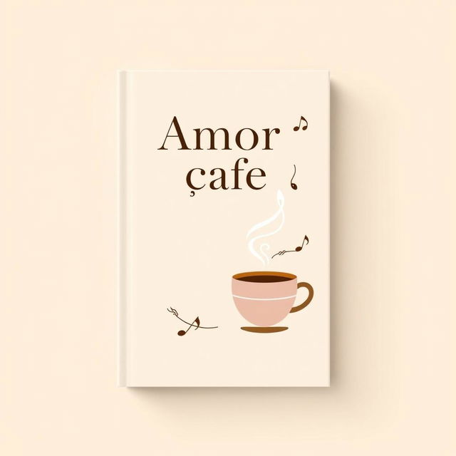 A minimalist book cover design that embodies the themes of teenagers, music, and coffee