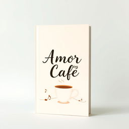 A minimalist book cover design that embodies the themes of teenagers, music, and coffee