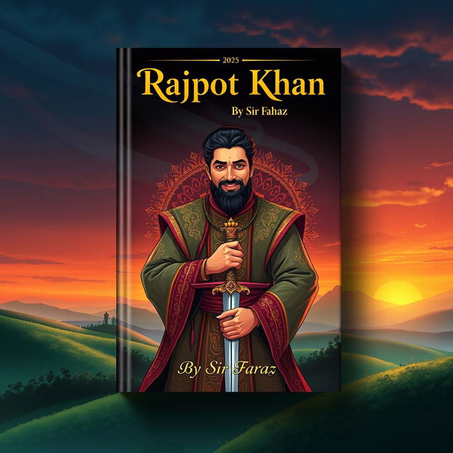 An intriguing and captivating book cover design for 'Rajpot Khan By Sir Faraz (2025)'