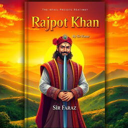 An intriguing and captivating book cover design for 'Rajpot Khan By Sir Faraz (2025)'