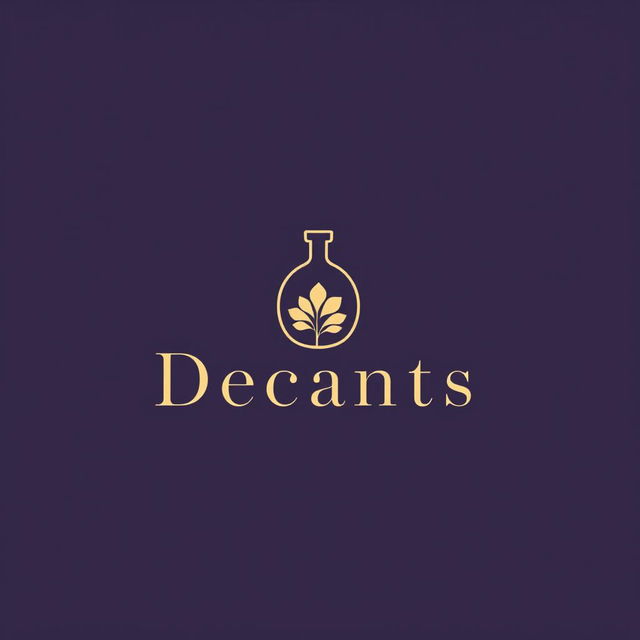 A logo design for a fragrance brand featuring the words 'Nova Decants' elegantly arranged around the logo