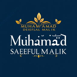 Create an artistic representation of the name change from 'MUHAMMAD SAEFUL MALIK' to 'MUHAMAD SAEFUL MALIK'