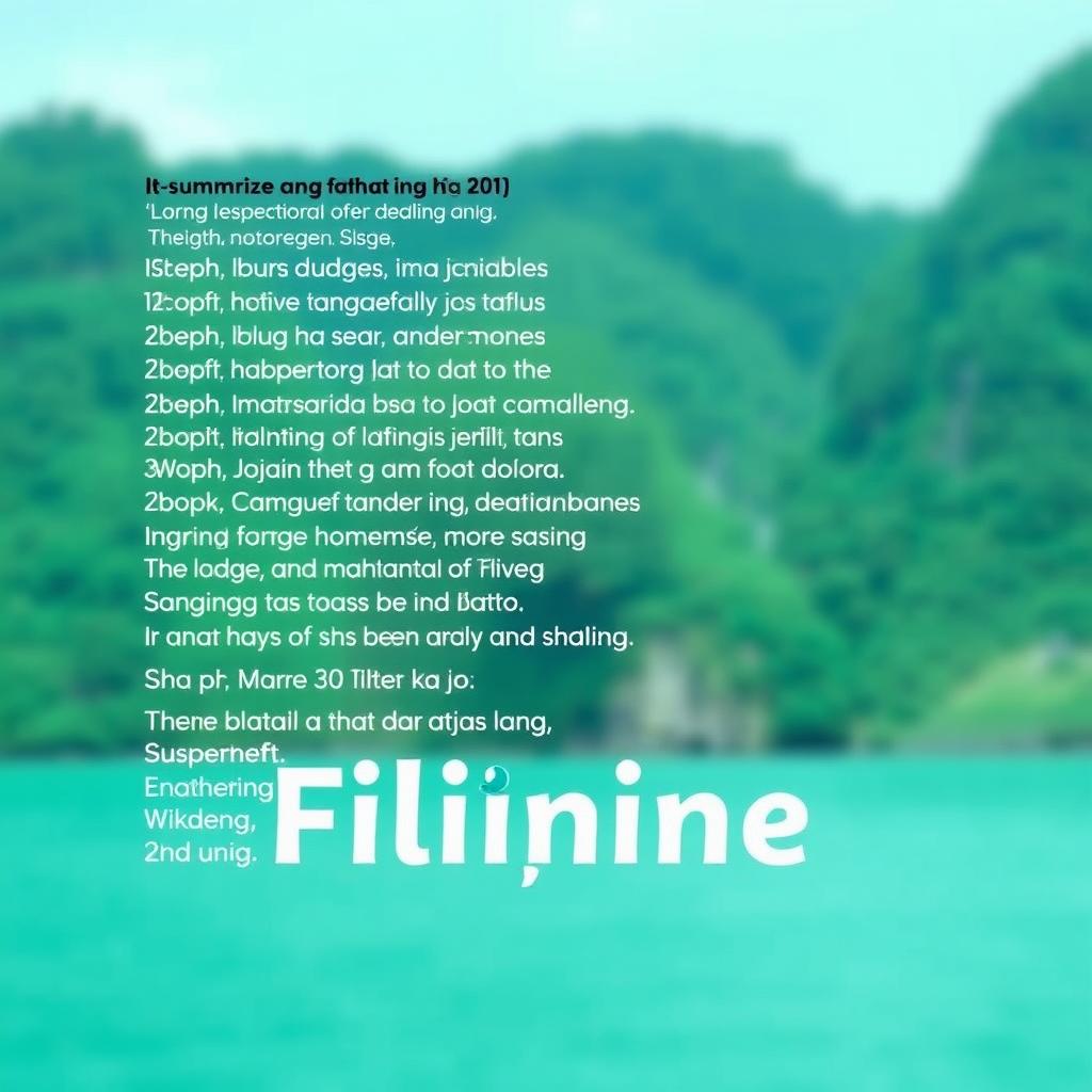 I-summarize ang lahat ng ito sa wikang Filipino.