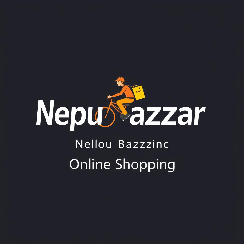 An attractive and modern company logo that creatively forms the letters 'Nepu Bazzar