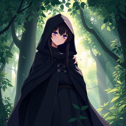 A light novel cover featuring a tall, feminine femboy character with black hair and striking amethyst eyes