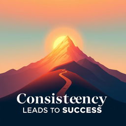 A motivational poster designed to inspire consistency and success