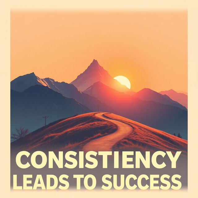 A motivational poster designed to inspire consistency and success