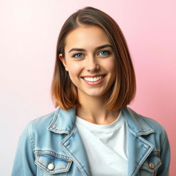 A stylish and modern profile picture featuring a confident young adult with a warm smile