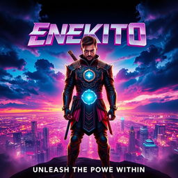 A vibrant and dynamic movie poster for the fictional film 'Enekito'