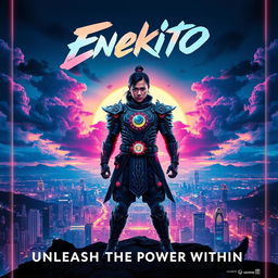 A vibrant and dynamic movie poster for the fictional film 'Enekito'