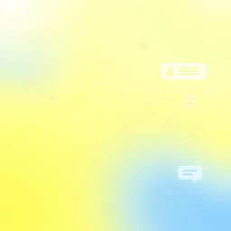 A vibrant and modern background design for a CRM panel chat section, featuring creamy and yellow gradient colors