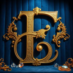 An impressive, large-scale illustration of a stylized letter 'E' dominating the scene
