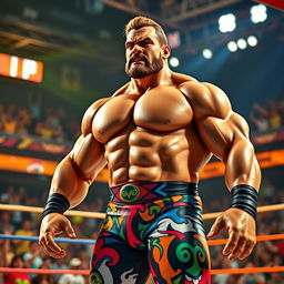 A muscular and powerful representation of a wrestler inspired by Big E
