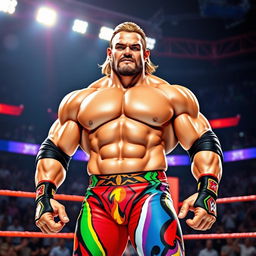 A muscular and powerful representation of a wrestler inspired by Big E