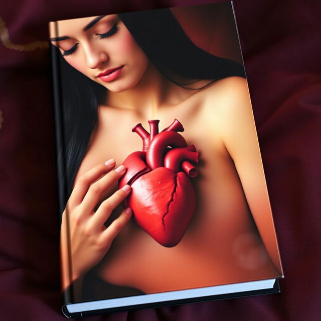 A captivating book cover featuring a serene woman with long black hair, her eyes gently closed in a moment of calm