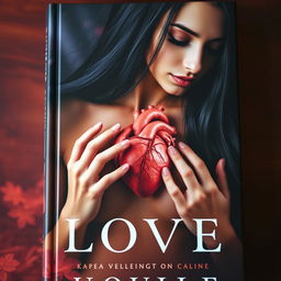 A captivating book cover featuring a serene woman with long black hair, her eyes gently closed in a moment of calm