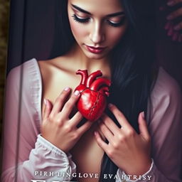 A captivating book cover featuring a serene woman with long black hair, her eyes gently closed in a moment of calm