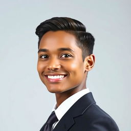 A professional profile picture of a confident and approachable individual, smiling softly