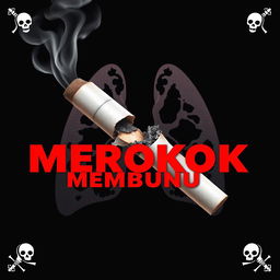 A bold and striking anti-smoking poster that conveys the dangers of smoking