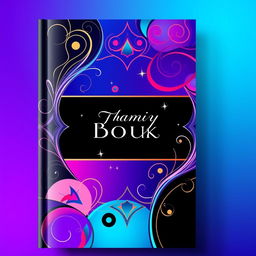 A beautifully designed book cover featuring an abstract geometric pattern with dynamic shapes and vibrant colors