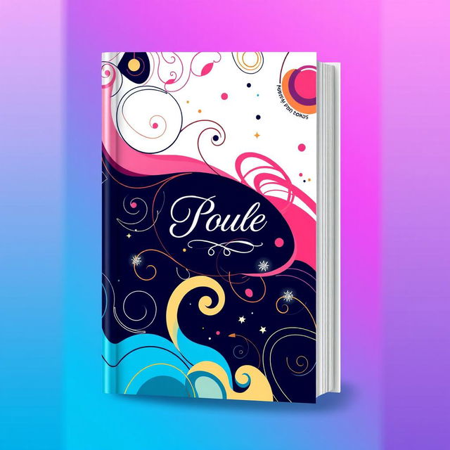 A beautifully designed book cover featuring an abstract geometric pattern with dynamic shapes and vibrant colors