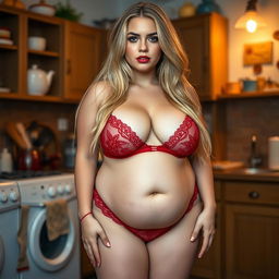 A beautiful and curvy young woman with an 18-year-old appearance, showcasing a sexy, sweet, and thin face