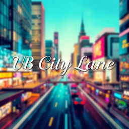 An artistic and modern Instagram profile picture featuring the name 'UB City Lane' in an elegant, contemporary font