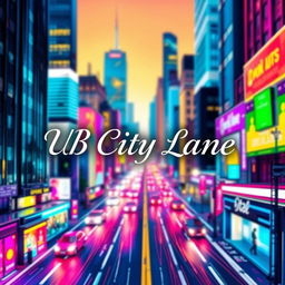 An artistic and modern Instagram profile picture featuring the name 'UB City Lane' in an elegant, contemporary font