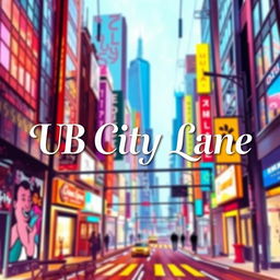 An artistic and modern Instagram profile picture featuring the name 'UB City Lane' in an elegant, contemporary font