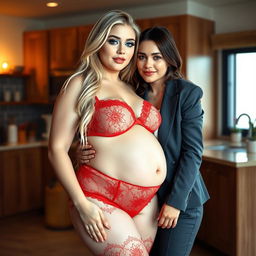A beautiful young woman with an 18-year-old appearance, featuring a sexy, sweet, and thin face