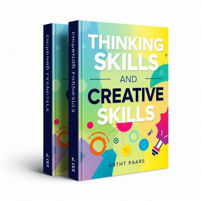 A book cover design for 'Thinking Skills and Creative Skills', featuring a visually striking and modern layout