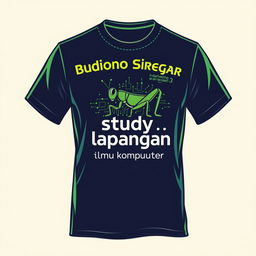 A stylish t-shirt design featuring the name 'Budiono Siregar' prominently displayed on the left chest