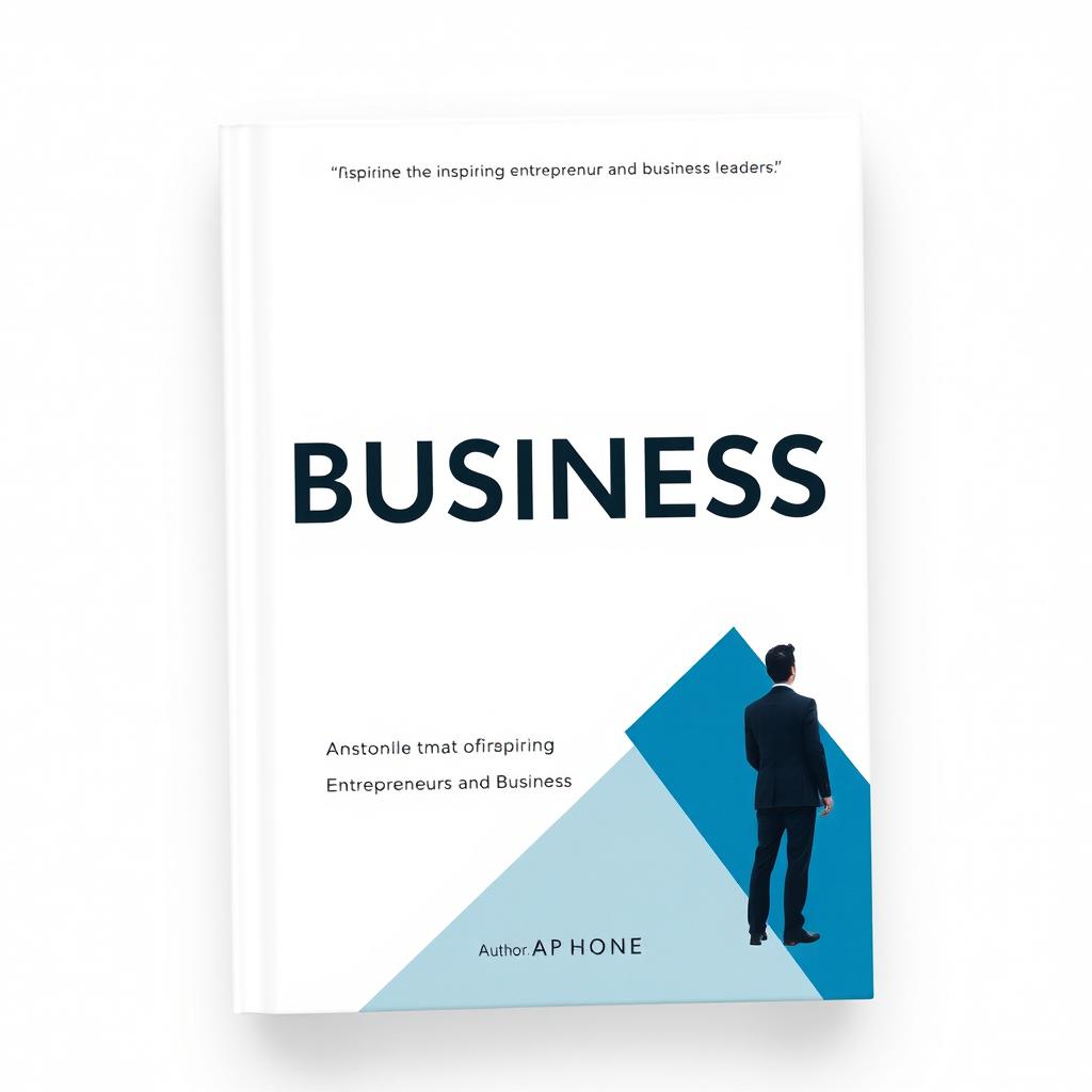 A sleek and modern book cover for a business book, featuring a bold, minimalist design