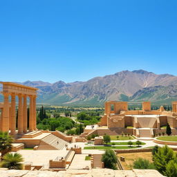 An expansive view of Persepolis, the magnificent ancient ceremonial capital of the Achaemenid Empire